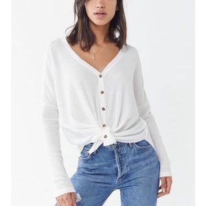 Urban outfitters white button up jojo top